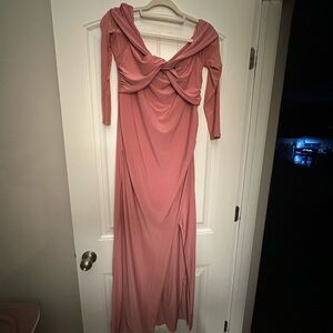 Elegant Pink Evening Gown
